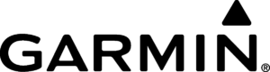 black and blue Garmin logo